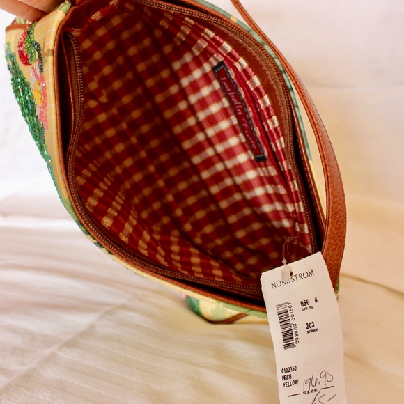 Isabella Fiore Beaded Strawberry Floral Handbag - Picture 8 of 8